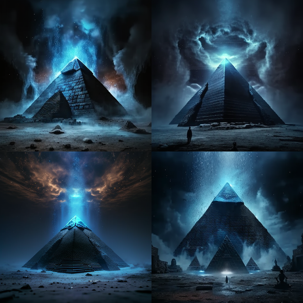 Ancient pyramids - set of 4